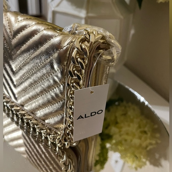 NWT Aldo Migreenwaldd Crossbody Bag, Gold - Picture 8 of 16